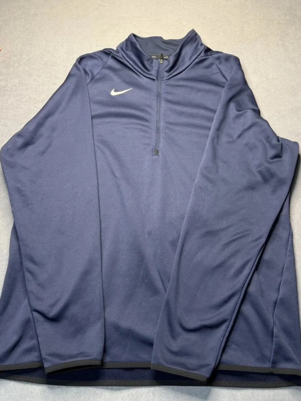 Nike Dri-FIT Men's Golf Navy Blue Q-Zip Long Sleeve Top XL